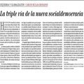 Carlos Mulas. Artículo "El Mundo". La triple vía de la nueva socialdemocracia